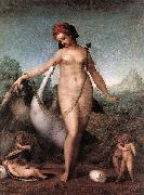 Jacopo Pontormo Leda and the Swan painting